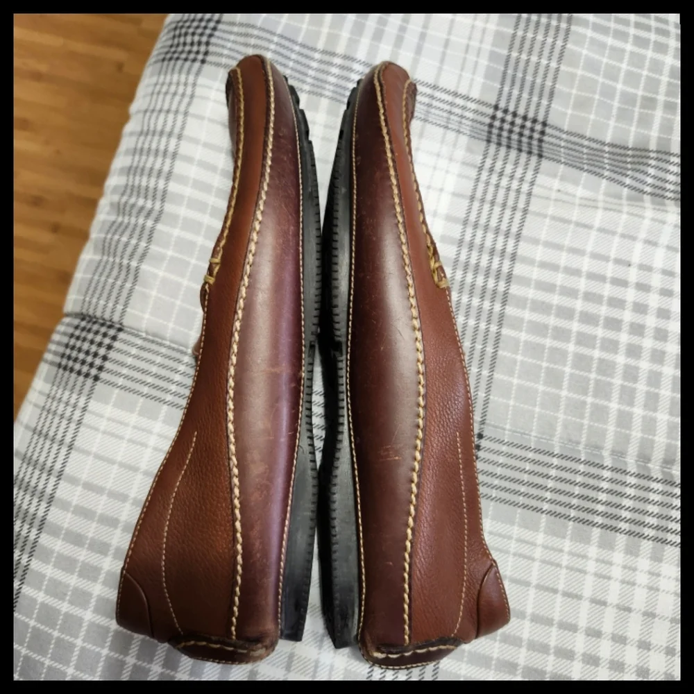 Cole Hann Venetian Dress Shoes Loafers Brown Leather Slip-On Size 11 M●
